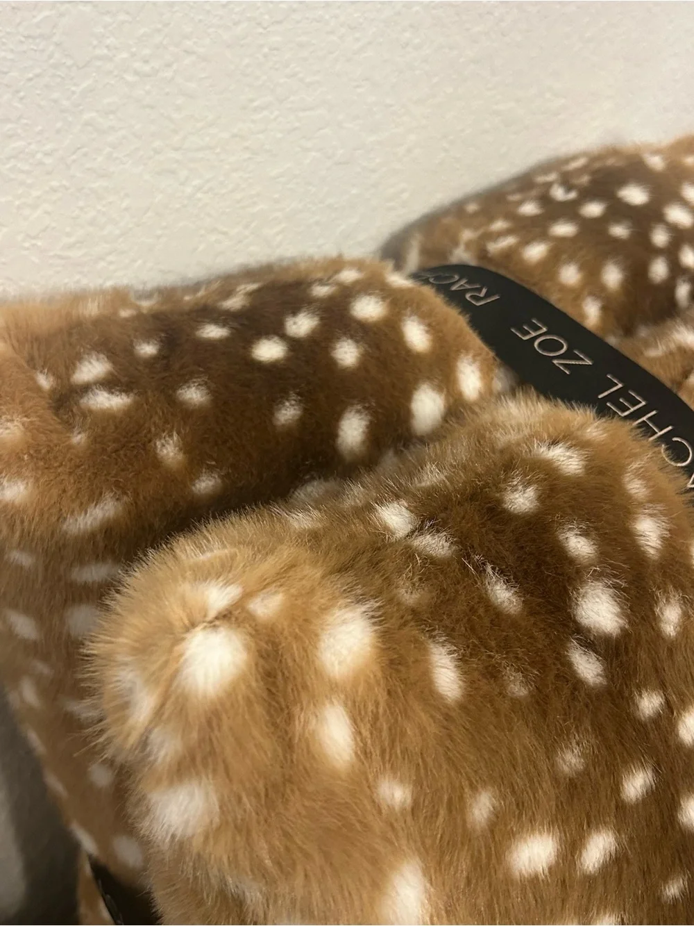 Set of 2 Rachel Zoe Faux Fawn Deer Fur Luxury Decorative Throw Pillows